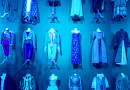 vestida de azul