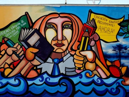 Mural Educación Centro Cultural Gabriela Mistral