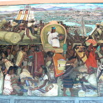 Palacio Nacional cuidad de México. Mural sobre la vida de los Aztecas - Diego Rivera